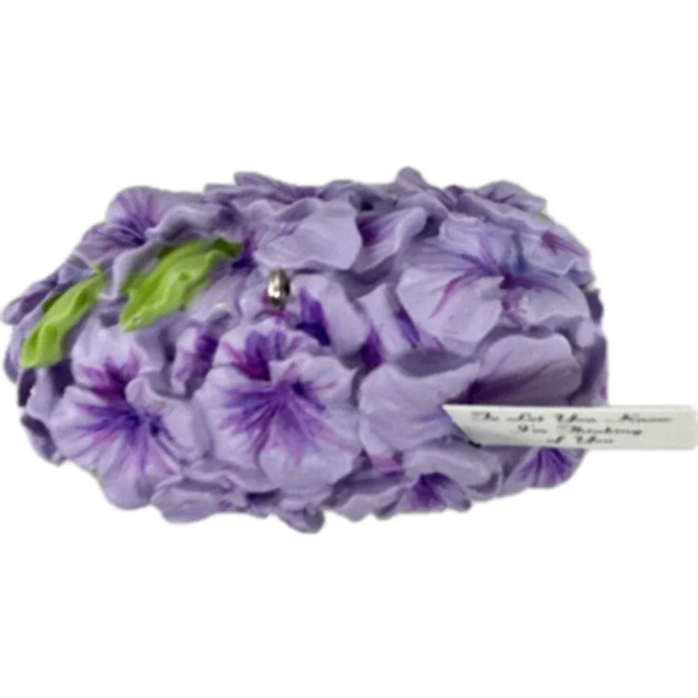 Hallmark Pansies Stand For Thoughts 2014 Keepsake Ornament OS Purple Flower Cart